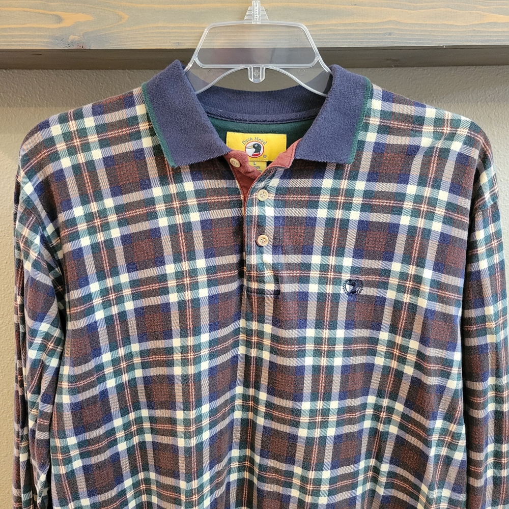 Duck Head Multicolor Plaid Polo Shirt